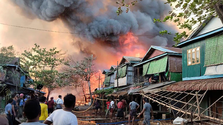 మయన్మార్ విషాదం.. గ్రామంపై వైమానిక దాడి, 40 మంది మృతి