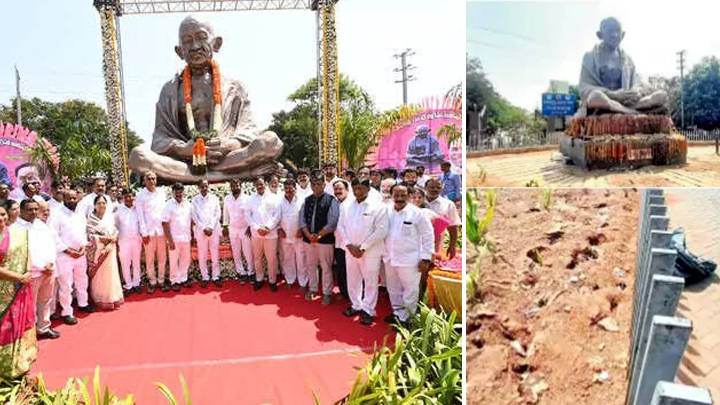 “ఓ మహాత్మా మన్నించు”.. గాంధీ విగ్రహం దీన‌స్థితిపై హరీశ్ ఆగ్ర‌హం