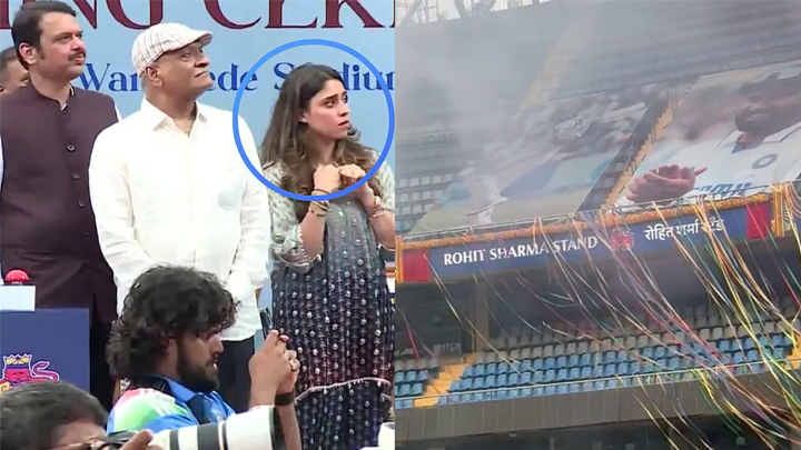 వాంఖడేలో రోహిత్ స్టాండ్.. కన్నీరుపెట్టుకున్న రితిక