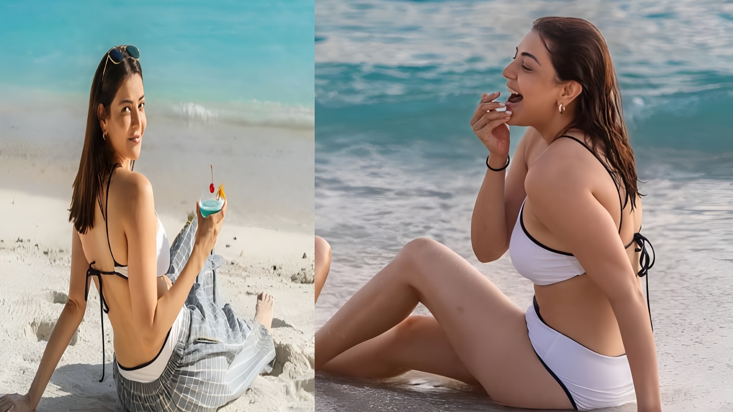 బీచ్‌లో బికినీలో కాజల్..