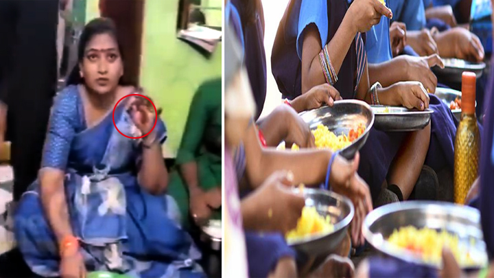 హోంమంత్రి భోజనంలో బొద్దింక..! వీడియో వైరల్