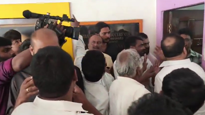 ఫిల్మ్ ఛాంబర్‌లో గొడ‌వ‌.. "ఆంధ్రా గో బ్యాక్" నినాదాలు!