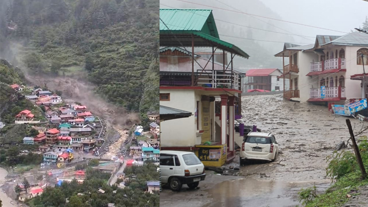 ఉత్తరాఖండ్‌లో భారీ వరదలు.. ఖీర్ గంగా నది విధ్వంసం