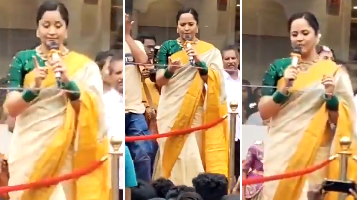 "చెప్పు తెగుద్ది"! అనసూయ వార్నింగ్ వీడియో వైరల్