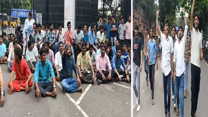 బీఈడీ విద్యార్థి మృతి.. ఏయూలో ఉద్రిక్తత