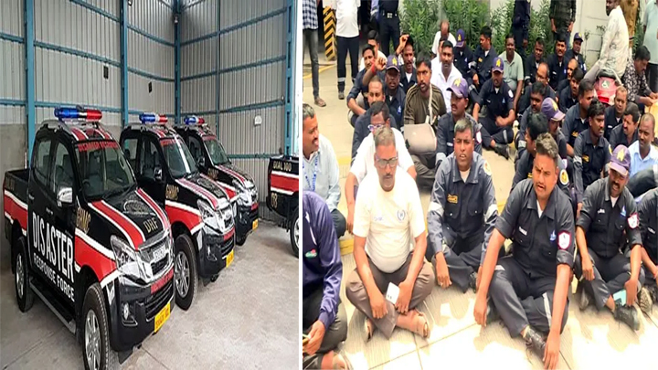 జీతం కోత.. హైడ్రా డీఆర్ఎఫ్ సిబ్బంది నిర‌స‌న‌