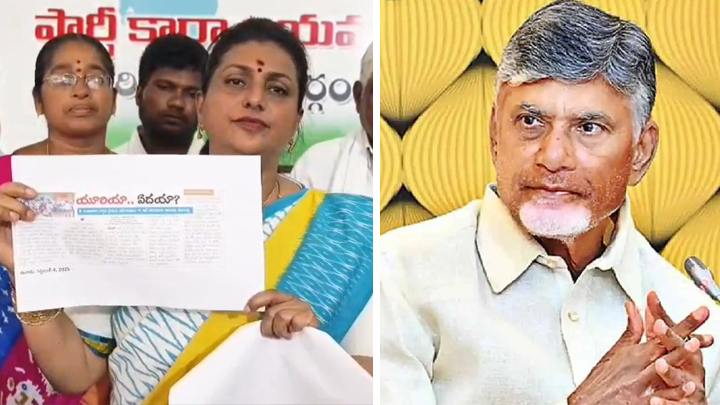 యూరియాపై సీఎం చంద్రబాబుకు రోజా సవాల్