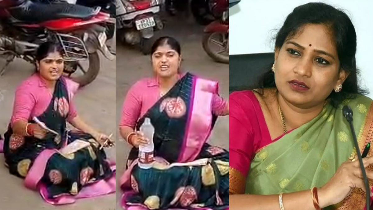 హోంమంత్రి అనితతో నాకు ప్రాణ‌హాని.. - రోడ్డుపై బైఠాయించి మ‌హిళ నిర‌స‌న‌