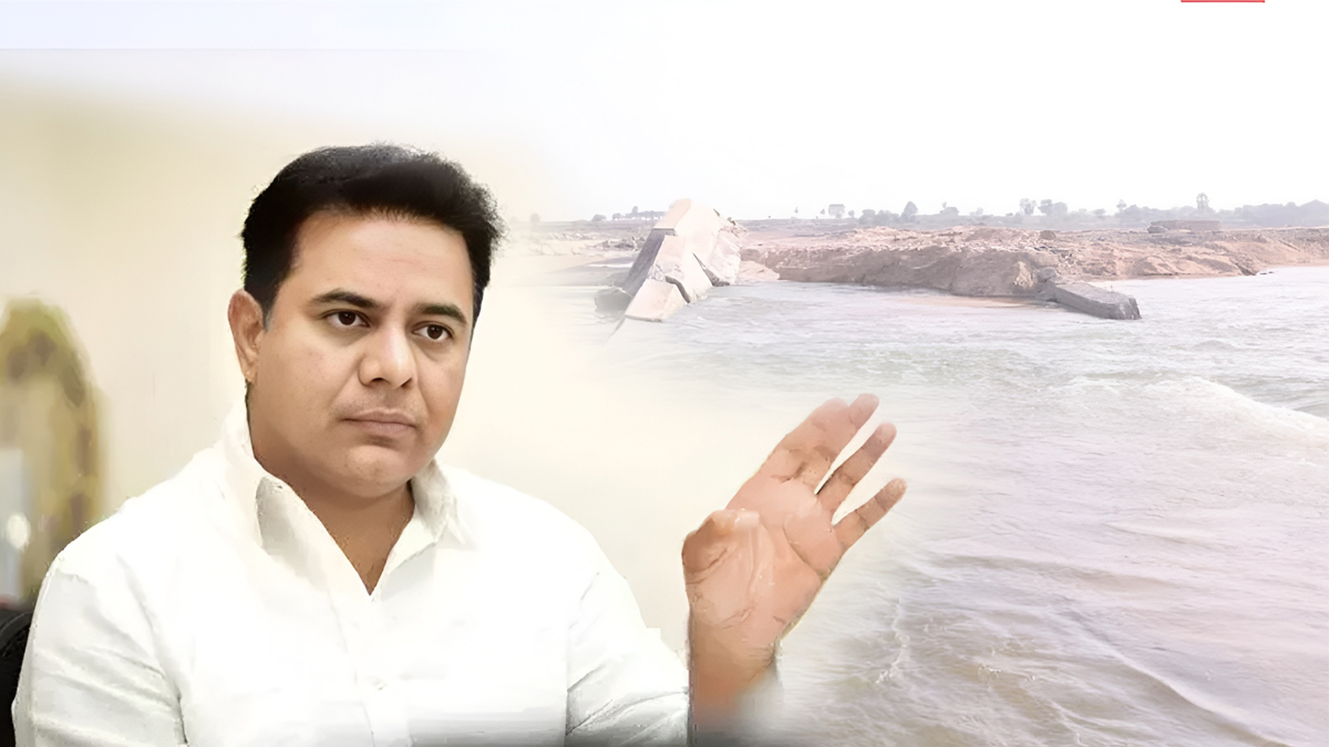 చెక్‌డ్యామ్‌ల కూల్చివేతపై కేటీఆర్ ఫైర్