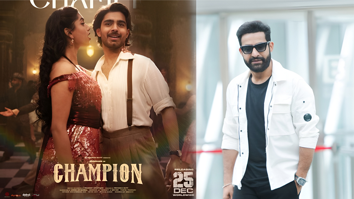 రోషన్-అనస్వర జోడీతో ‘ఛాంపియన్’..ఎన్టీఆర్ సపోర్ట్