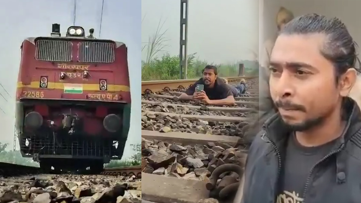 రీల్ కోసం రైలు కిందకి వెళ్లాడు..