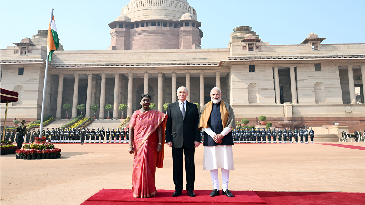 రాష్ట్రపతి భవన్లో పుతిన్కు ఘన స్వాగతం..