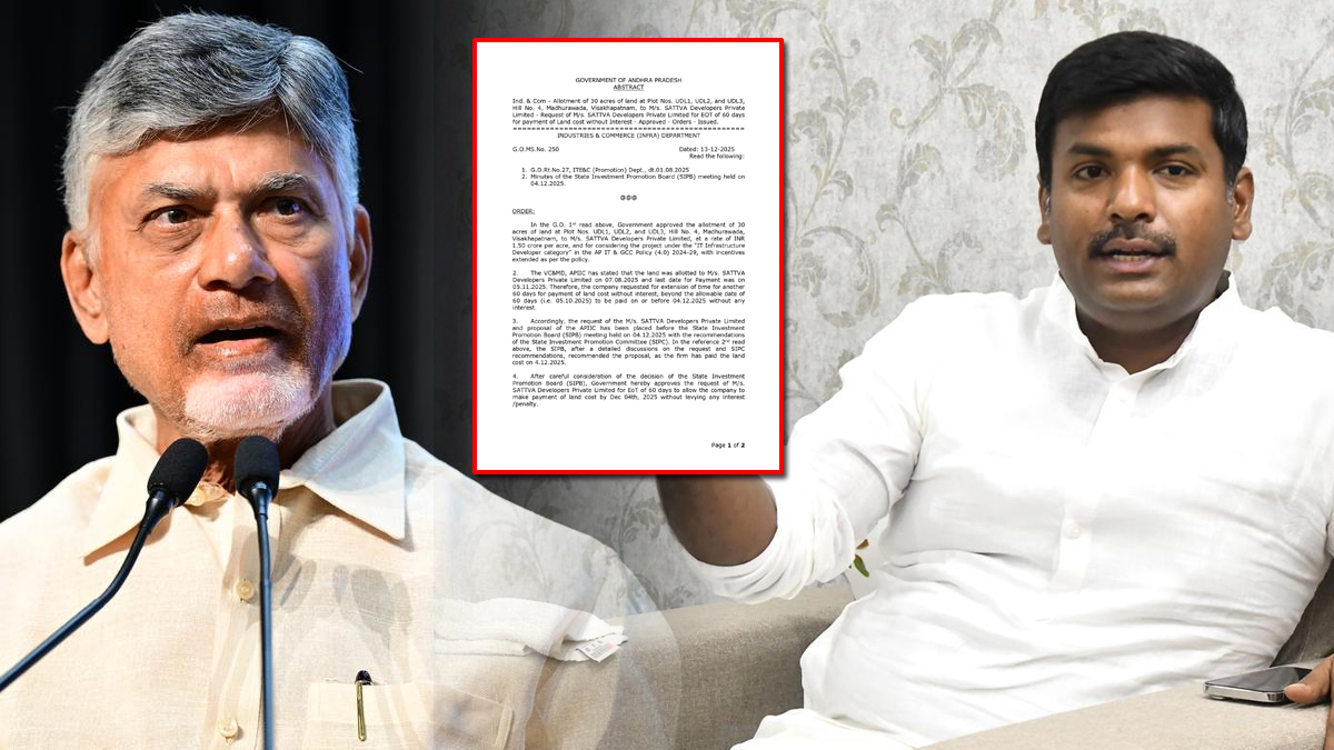 ఐటీ కంపెనీ ముసుగులో రియల్ ఎస్టేట్ కంపెనీకి విశాఖ భూములు - అమ‌ర్నాథ్ ఫైర్‌