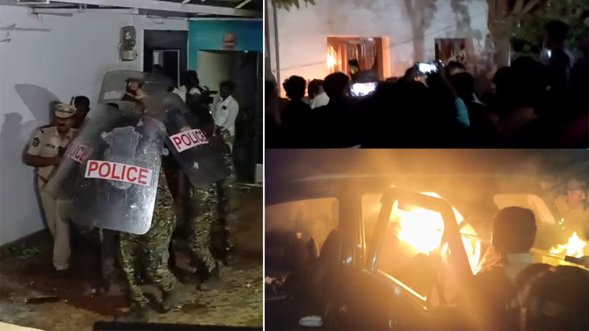 అంబటి రాంబాబు అరెస్ట్.. ఇంటికి నిప్పు (Video)