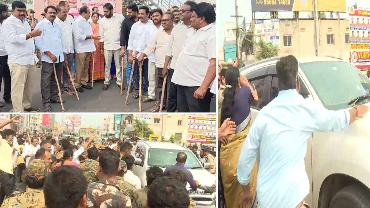 అంబ‌టిపై దాడికి య‌త్నం.. రాడ్లు, క‌ర్ర‌ల‌తో టీడీపీ వీరంగం