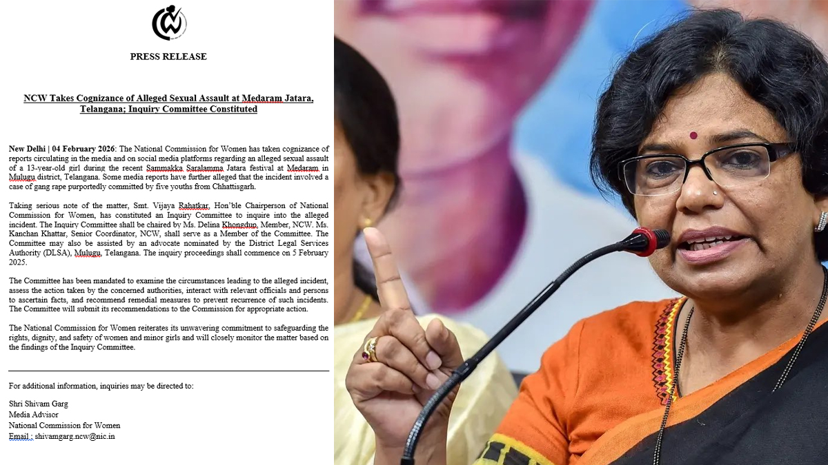 మేడారం జాతరలో బాలికపై గ్యాంగ్రేప్.. జాతీయ మహిళా కమిషన్ సీరియస్