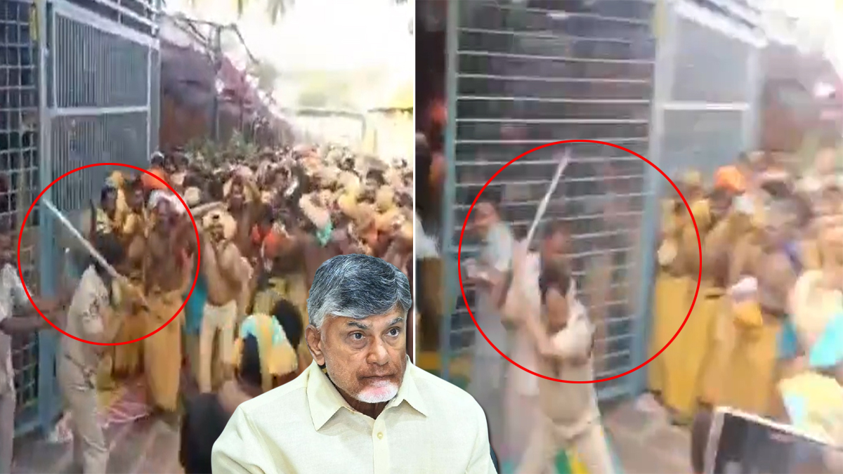 శివ స్వాముల‌పై లాఠీచార్జ్‌.. శ్రీశైల పుణ్యక్షేత్రంలో అమానుష ఘటన