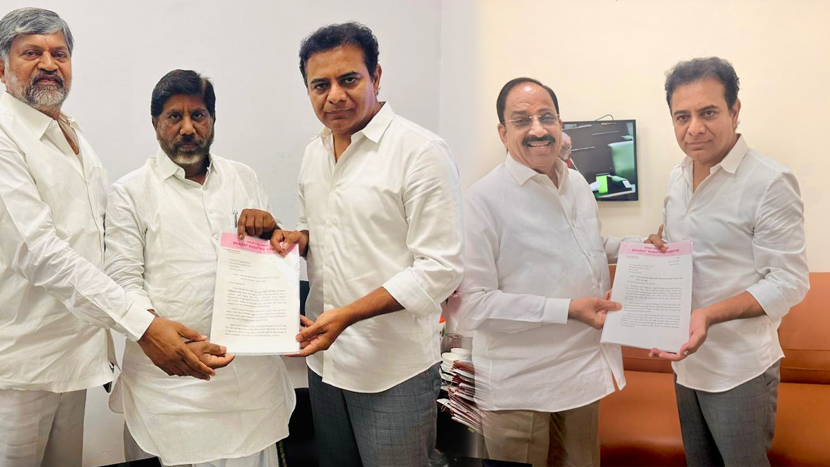 ఉప ముఖ్యమంత్రి భట్టి, మంత్రి తుమ్మల ని కలిసిన కేటీఆర్