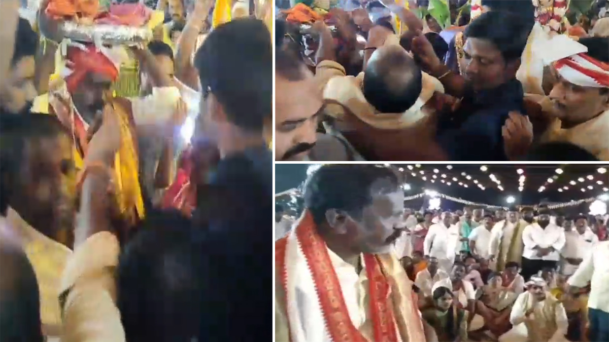 కొలికపూడి Vs చిన్ని.. స్వామివారి ముందే రచ్చ