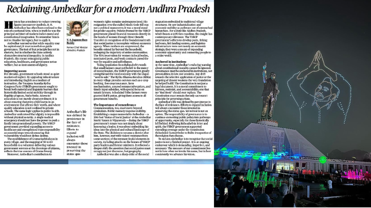 Reclaiming Ambedkar to advance Social Justice.. YS Jagan Mohan Reddy’s Vision for a Modern Andhra Pradesh