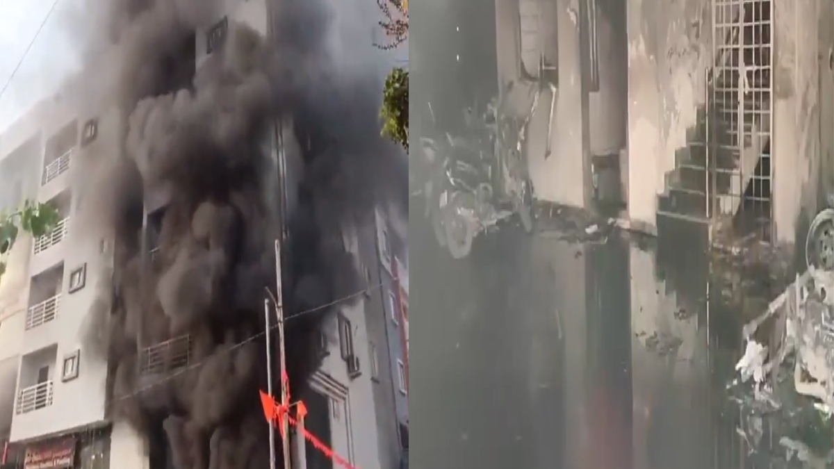 హైదరాబాద్ టీఎన్జీవో కాలనీలో అగ్ని భీభత్సం.. 15 బైక్‌లు దగ్ధం