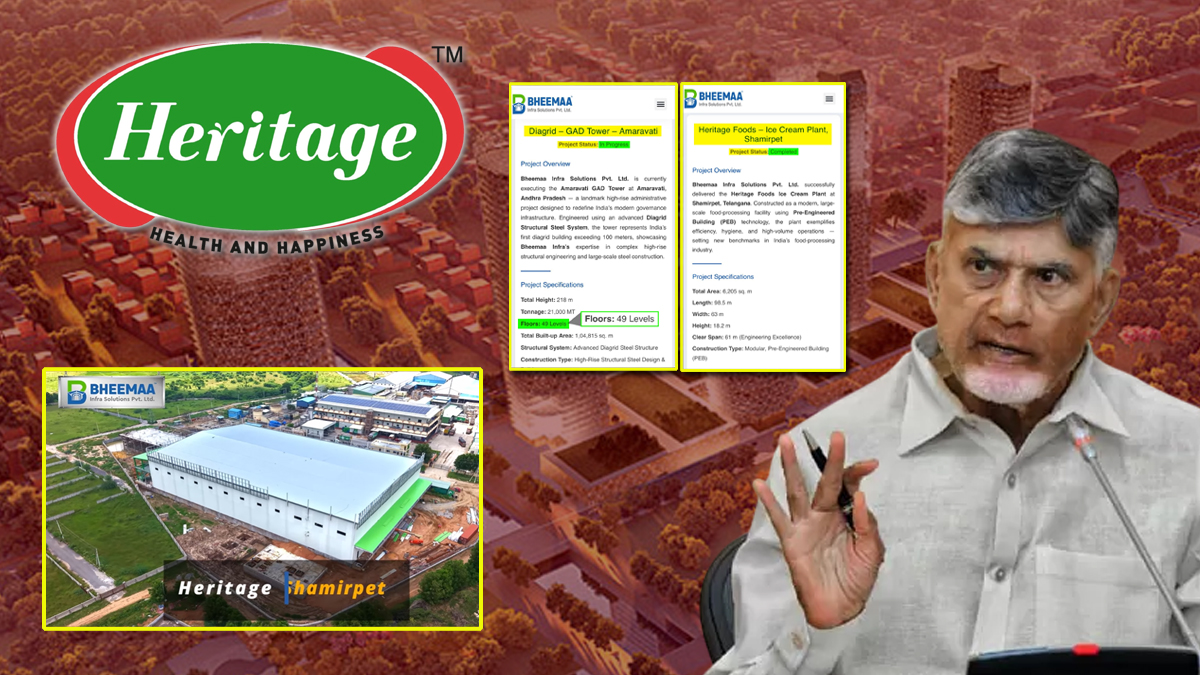 హెరిటేజ్ నిర్మాణ సంస్థ‌కు అమ‌రావ‌తి కాంట్రాక్ట్‌.. ఇవిగో ఆధారాలు