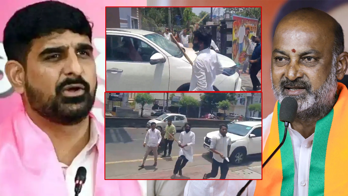 కరీంనగర్‌లో హైటెన్షన్.. రాడ్లు, కర్రలతో బీజేపీ వీరంగం!