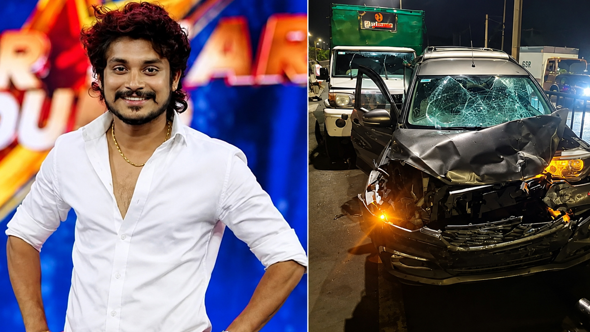 విశాఖలో డాన్స్ మాస్టర్ పండు కారు ప్రమాదం..