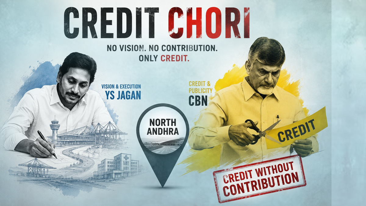 Credit without Contribution.. Built by YS Jagan, branded by Babu