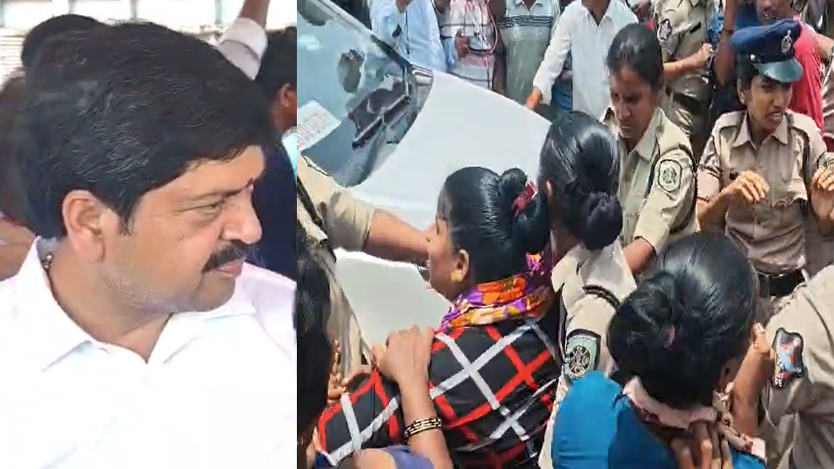విశాఖలో మంత్రిని అడ్డుకున్న మత్స్యకారులు