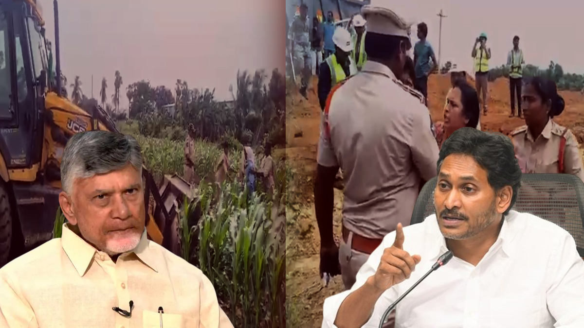 అమరావతి రైతుల పొలాల్లోకి బుల్డోజ‌ర్లు.. జగన్ సంచ‌ల‌న ట్వీట్‌