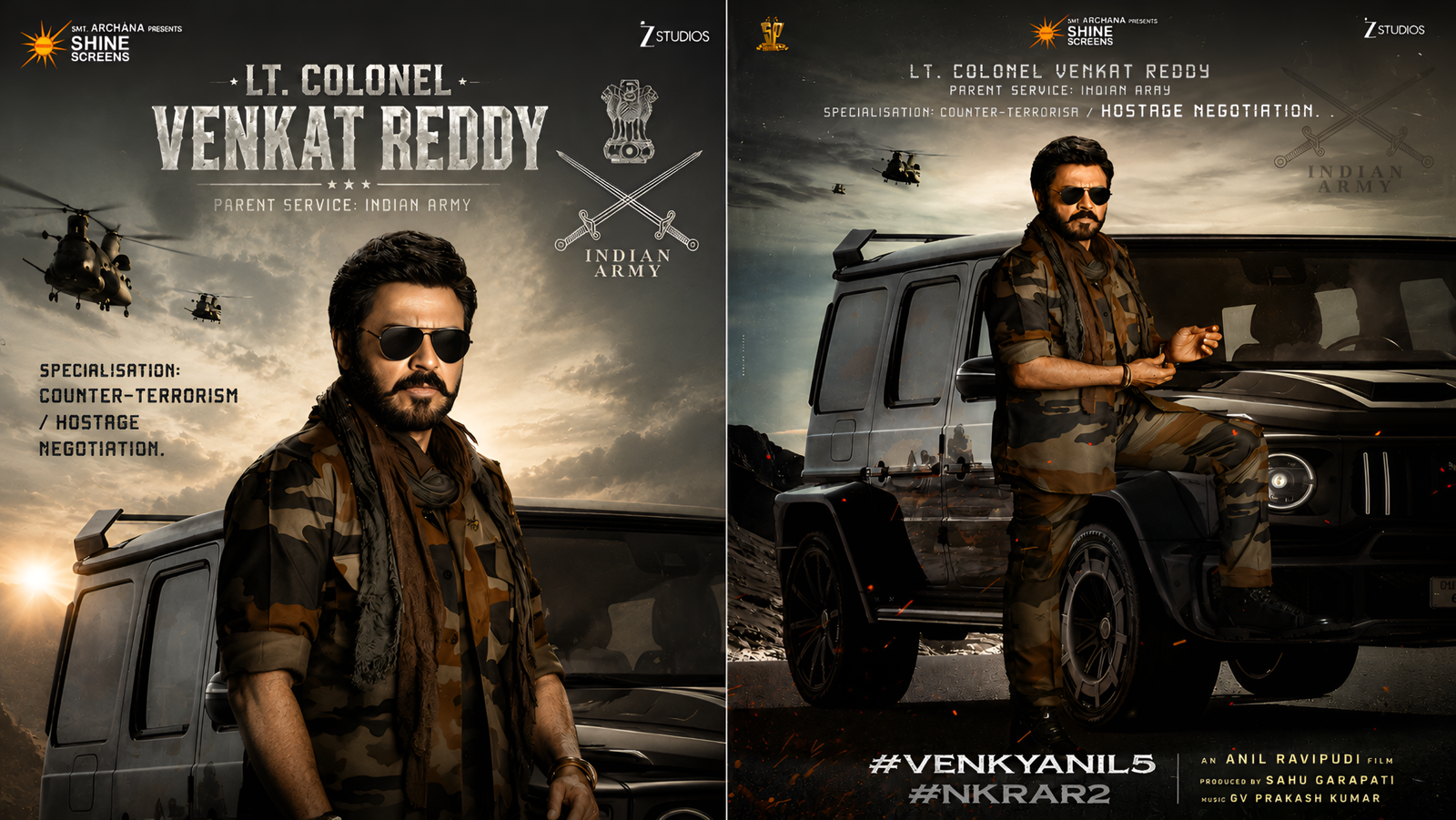 లెఫ్టినెంట్ కల్నల్ వెంకట్ రెడ్డిగా వెంకీ.. లుక్ వైరల్!