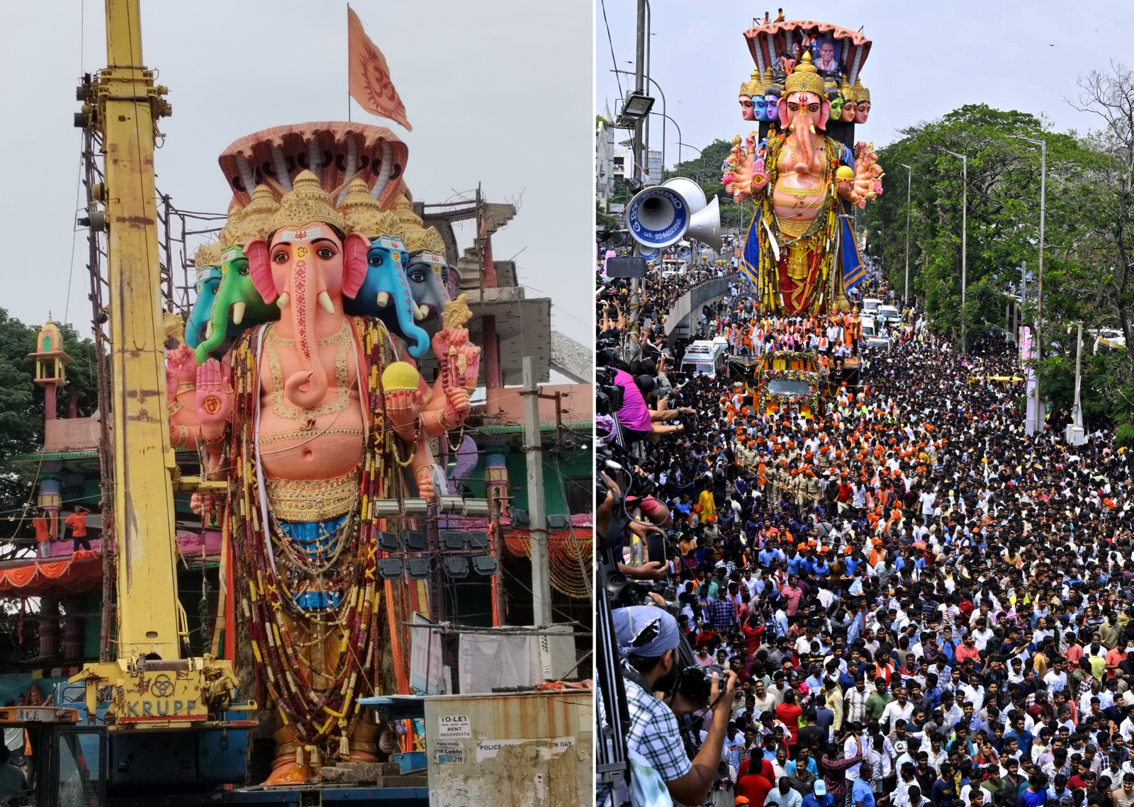 ఖైరతాబాద్ మహాగణపతి శోభాయాత్ర ప్రారంభం..
