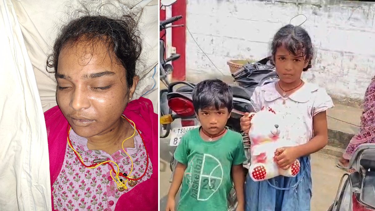 భార్యను హత్య చేసిన భర్త.. అనాథలైన చిన్నారులు