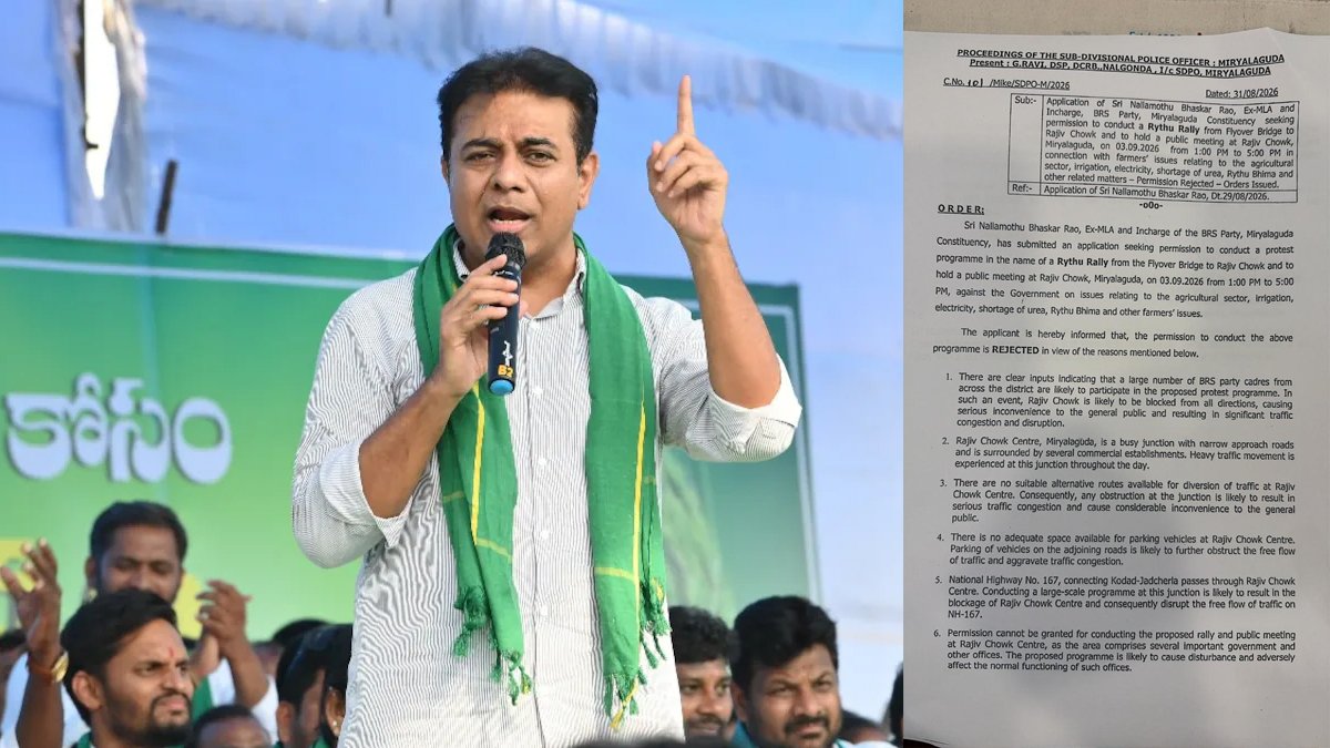 మిర్యాలగూడలో రైతు ర్యాలీ అనుమతి నిరాకర‌ణ‌