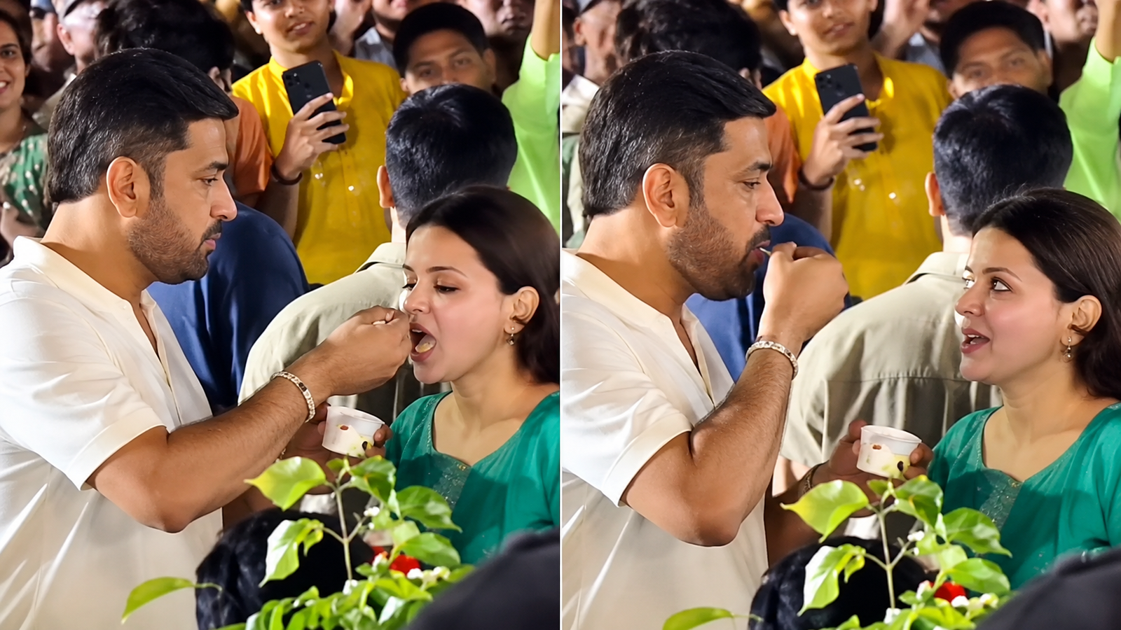భార్య సాక్షితో ధోనీ చిలిపి పని.. వీడియో చూస్తే నవ్వాల్సిందే!
