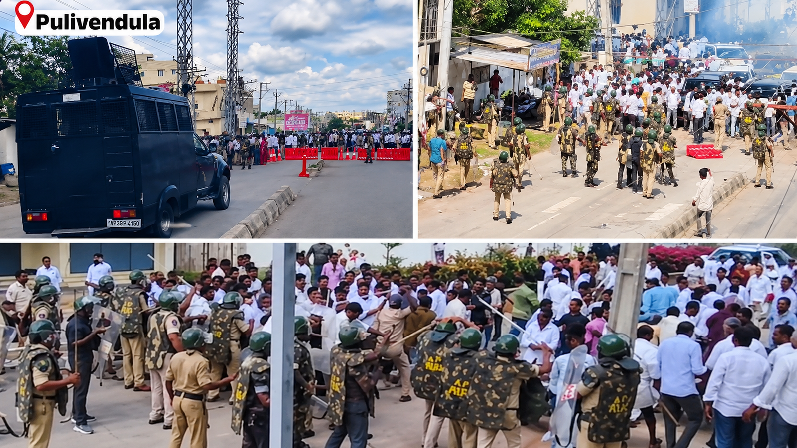 పులివెందులలో కాల్పులు.. వైసీపీ నేతలపై టియర్ గ్యాస్ ప్రయోగం!
