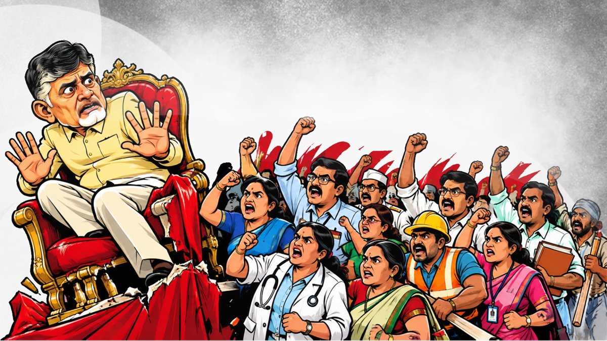 Employees’ revolt against Chandrababu govt.