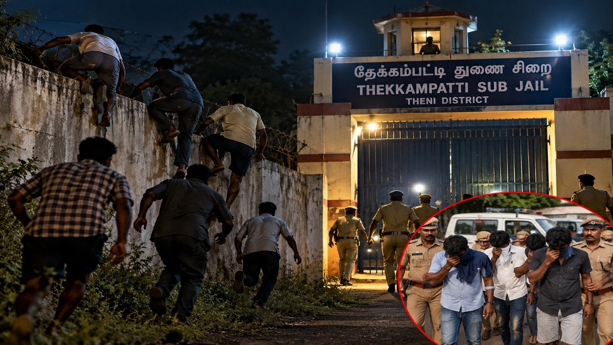 తమిళనాడులో జైలు నుంచి 17 మంది ఖైదీలు పరార్..